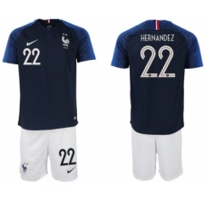 France #22 Hernandez Home Soccer Country Jersey