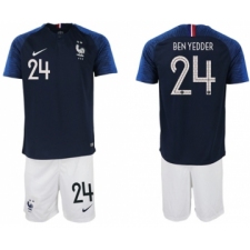 France #24 Ben Yedder Home Soccer Country Jersey