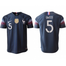 France #5 Umtiti Home Thai Version Soccer Country Jersey