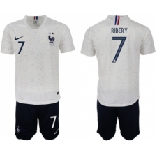 France #7 Ribery Away Soccer Country Jersey