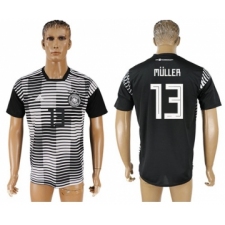 Germany #13 Muller Black Soccer Country Jersey