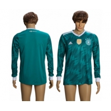Germany Blank Away Long Sleeves Soccer Country Jersey