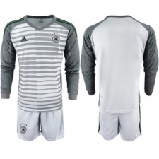 Germany Blank Grey Goalkeeper Long Sleeves Soccer Country Jersey
