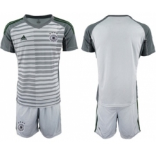 Germany Blank Grey Goalkeeper Soccer Country Jersey