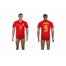 Ghana #9 Prince Red Away Soccer Country Jersey