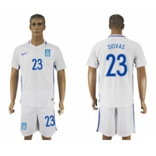 Greece #23 Siovas Home Soccer Country Jersey