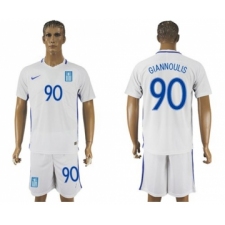 Greece #90 Giannoulis Home Soccer Country Jersey
