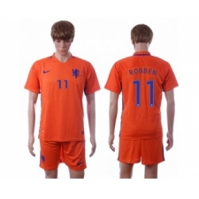 Holland #11 Robben Home Soccer Country Jersey