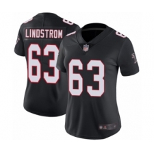 Women's Atlanta Falcons #63 Chris Lindstrom Black Alternate Vapor Untouchable Limited Player Football Jersey