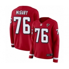 Women's Atlanta Falcons #76 Kaleb McGary Limited Red Therma Long Sleeve Football Jersey