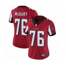 Women's Atlanta Falcons #76 Kaleb McGary Red Team Color Vapor Untouchable Limited Player Football Jersey