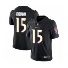 Men's Baltimore Ravens #15 Marquise Brown Black Alternate Vapor Untouchable Limited Player Football Jersey
