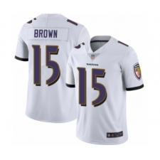 Youth Baltimore Ravens #15 Marquise Brown White Vapor Untouchable Limited Player Football Jersey