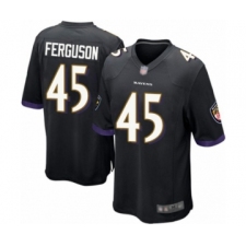 Men's Baltimore Ravens #45 Jaylon Ferguson Game Black Alternate Football Jersey
