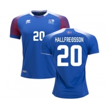 Iceland #20 HALLFREDSSON Home Soccer Country Jersey