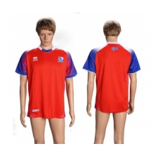 Iceland Blank Red Goalkeeper Soccer Country Jersey