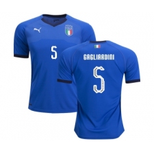 Italy #5 Gagliardini Home Soccer Country Jersey