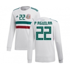 Mexico #22 P.Aguilar Away Long Sleeves Soccer Country Jersey