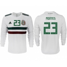 Mexico #23 Montes Away Long Sleeves Soccer Country Jersey