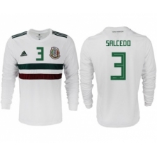 Mexico #3 Salcedo Away Long Sleeves Soccer Country Jersey