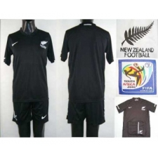 New Zealand Blank Black Away Soccer Country Jersey