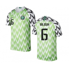 Nigeria #6 BALOGUN Home Soccer Country Jersey