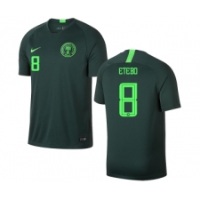Nigeria #8 ETEBO Away Soccer Country Jersey
