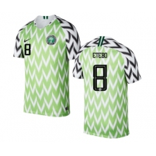 Nigeria #8 ETEBO Home Soccer Country Jersey