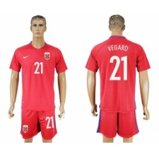 Norway #21 Vegard Home Soccer Country Jersey