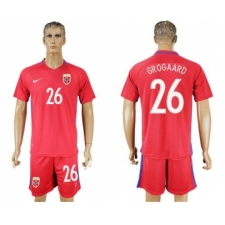 Norway #26 Grogaard Home Soccer Country Jersey