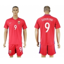 Norway #9 Soderlund Home Soccer Country Jersey