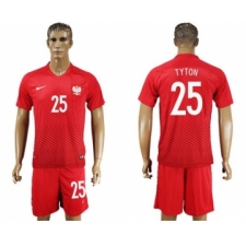 Poland #25 Tyton Away Soccer Country Jersey