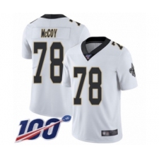 Men's New Orleans Saints #78 Erik McCoy White Vapor Untouchable Limited Player 100th Season Football Jersey