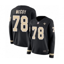 Women's New Orleans Saints #78 Erik McCoy Limited Black Therma Long Sleeve Football Jersey