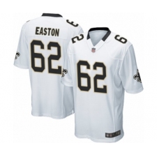 Men's New Orleans Saints #62 Nick Easton Game White Football Jersey