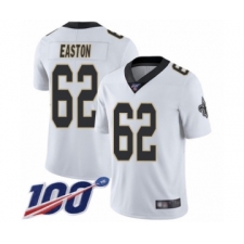 Men's New Orleans Saints #62 Nick Easton White Vapor Untouchable Limited Player 100th Season Football Jersey