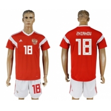 Russia #18 Zhirkov Home Soccer Country Jersey