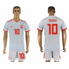 Spain #10 Thiago Away Soccer Country Jersey