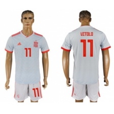 Spain #11 Vitolo Away Soccer Country Jersey