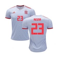 Spain #23 Reina Away Soccer Country Jersey