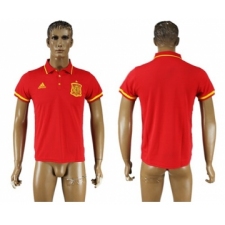 Spain Blank Red Soccer Country Polo