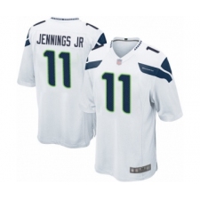 Men's Seattle Seahawks #11 Gary Jennings Jr. Game White Football Jersey