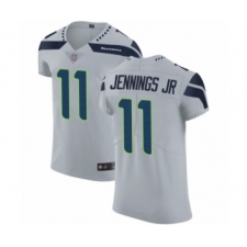 Men's Seattle Seahawks #11 Gary Jennings Jr. Grey Alternate Vapor Untouchable Elite Player Football Jersey