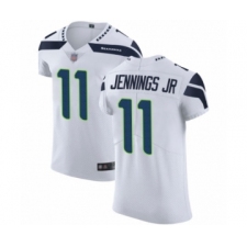 Men's Seattle Seahawks #11 Gary Jennings Jr. White Vapor Untouchable Elite Player Football Jersey