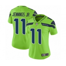 Women's Seattle Seahawks #11 Gary Jennings Jr. Limited Green Rush Vapor Untouchable Football Jersey