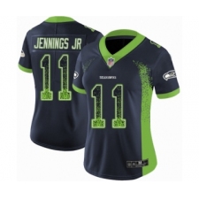 Women's Seattle Seahawks #11 Gary Jennings Jr. Limited Navy Blue Rush Drift Fashion Football Jersey