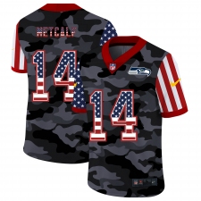 Men's Seattle Seahawks #14 D.K. Metcalf Camo Flag Nike Limited Jersey