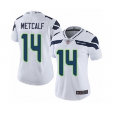 Women's Seattle Seahawks #14 D.K. Metcalf White Vapor Untouchable Limited Player Football Jersey