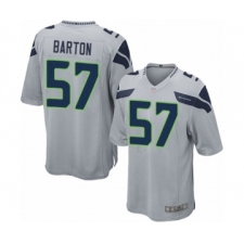 Men's Seattle Seahawks #57 Cody Barton Game Grey Alternate Football Jersey