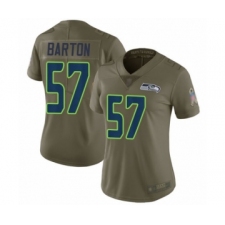 Women's Seattle Seahawks #57 Cody Barton Limited Olive 2017 Salute to Service Football Jersey